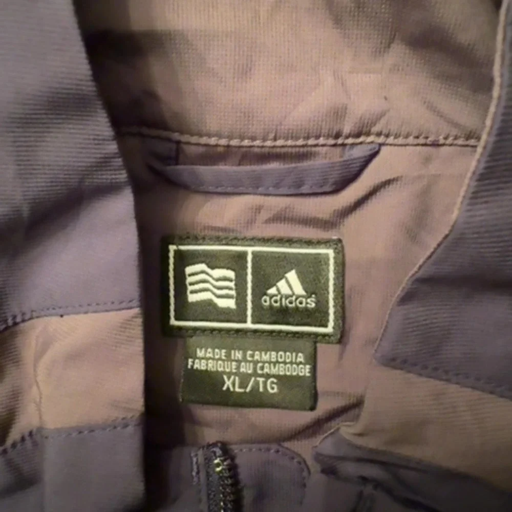 Adidas Vest Men XL Blue Quarter Zip Pullover Sport Athletic Golf Layer